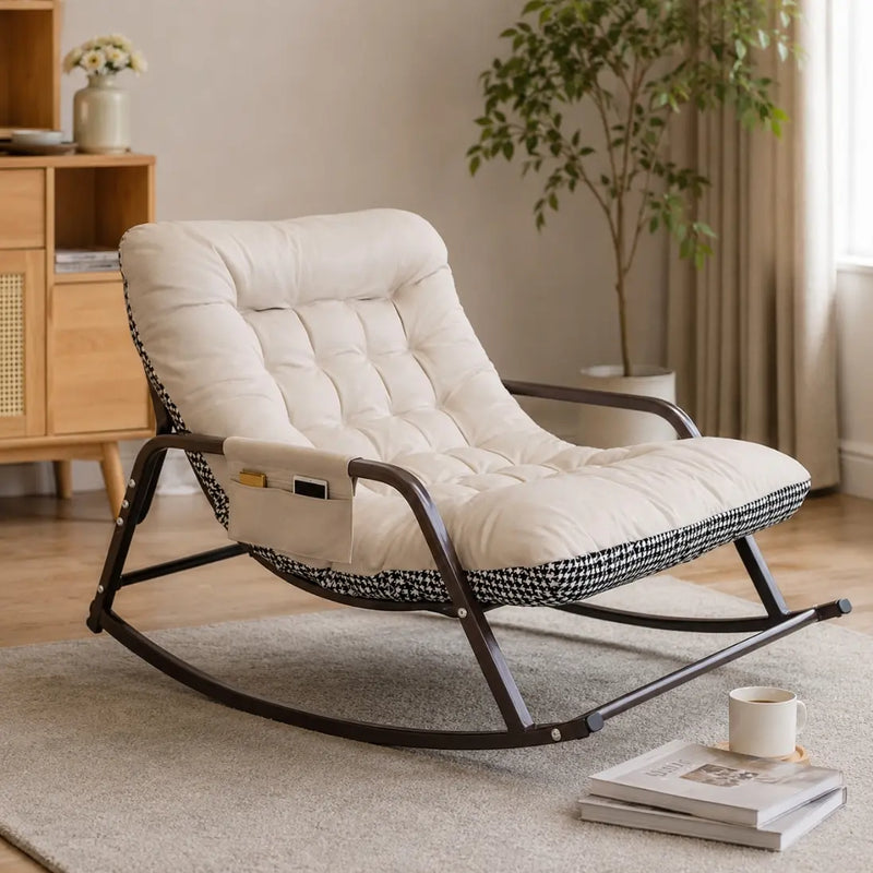 Odette — Wooden Armrest Rocking Chair rocking mechanism detail