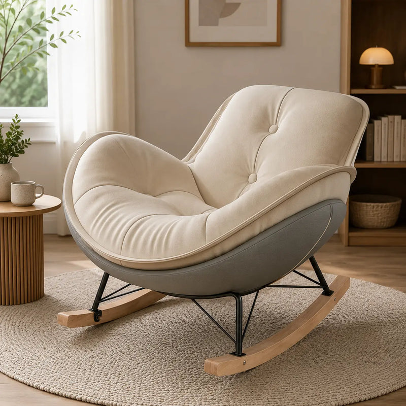 Marin — Rattan Relax Rocking Chair rocking mechanism detail