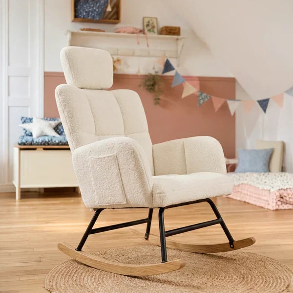 Isla — Nursing Rocking Chair, High-Back rocking mechanism detail