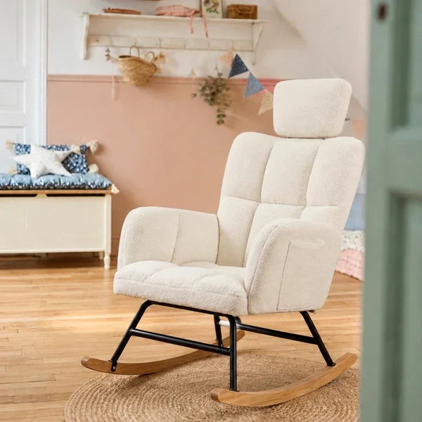 Isla — Nursing Rocking Chair, High-Back material detail