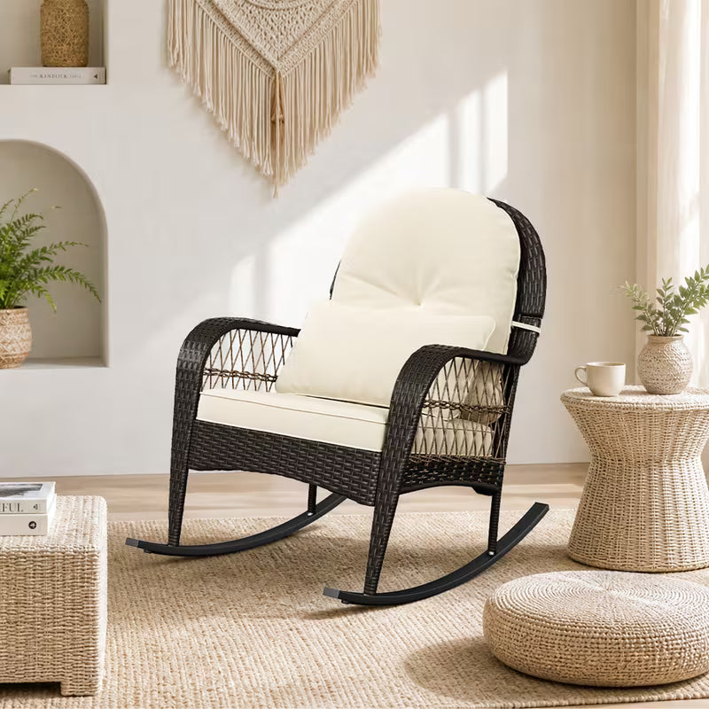 Anais — Natural Rattan Garden Rocking Chair material detail