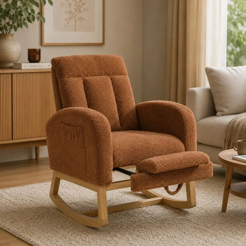 Juniper — Teddy Rocking Chair with Footrest rocking mechanism detail