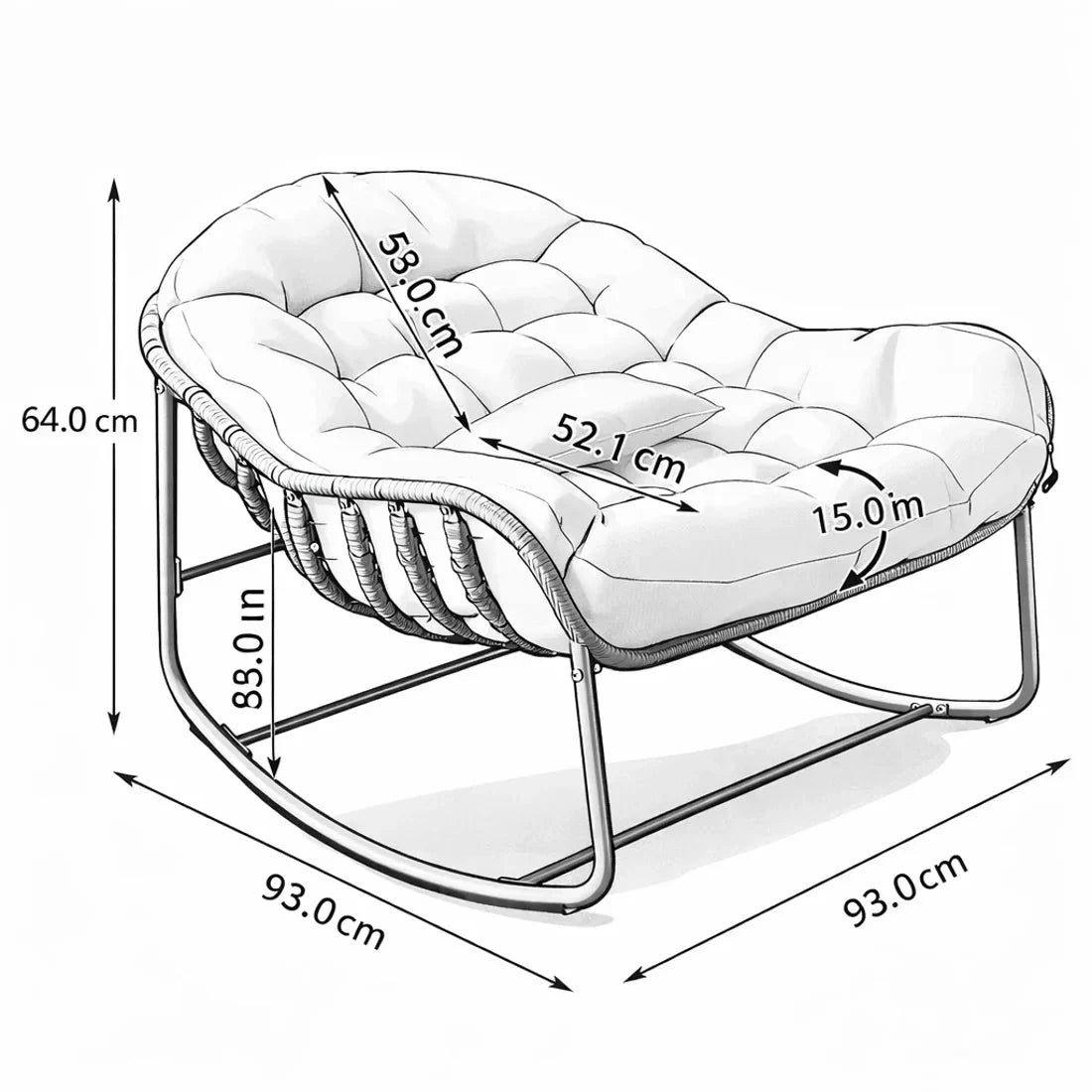 Nadia — XXL Cocoon Rocking Chair
