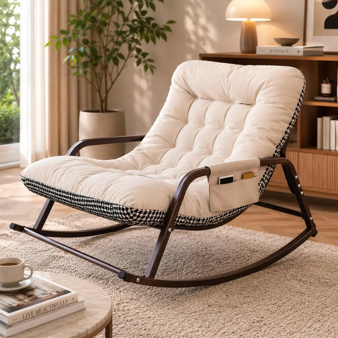 Odette — Wooden Armrest Rocking Chair