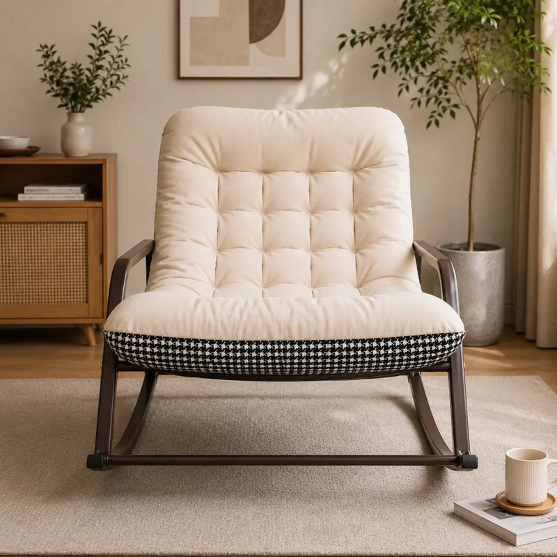 Odette — Wooden Armrest Rocking Chair material detail