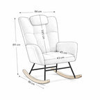 Coralie — Wingback Bouclé Rocking Chair