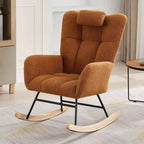 Coralie — Wingback Bouclé Rocking Chair