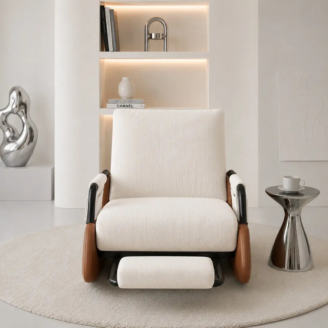 Elowen — Corduroy Velvet Rocking Chair