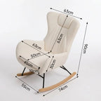 Mirela — Lambswool High-Back Rocking Chair