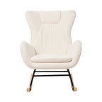 Mirela — Lambswool High-Back Rocking Chair