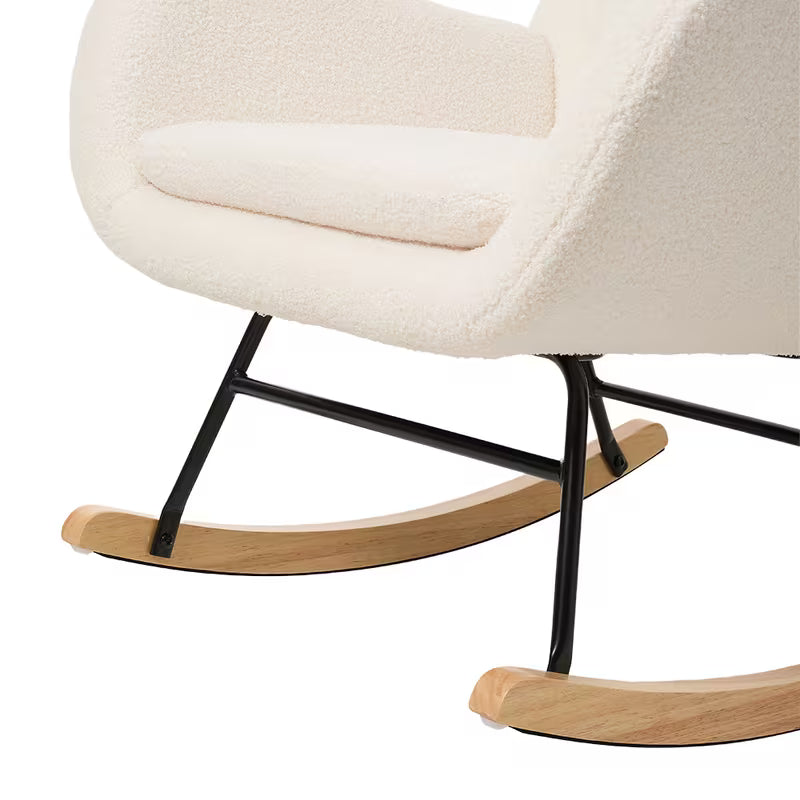 Mirela — Lambswool High-Back Rocking Chair