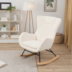 Mirela — Lambswool High-Back Rocking Chair