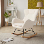 Mirela — Lambswool High-Back Rocking Chair