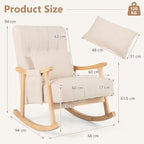 Freya — Nursing Rocking Chair, Upholstered High-Back
