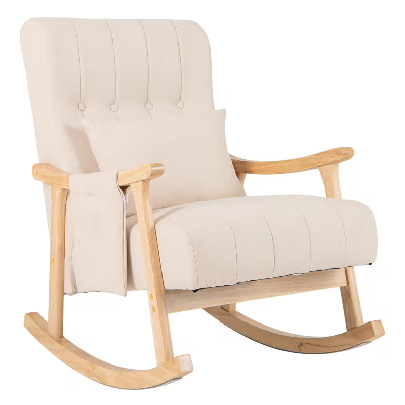 Freya — Nursing Rocking Chair, Upholstered High-Back