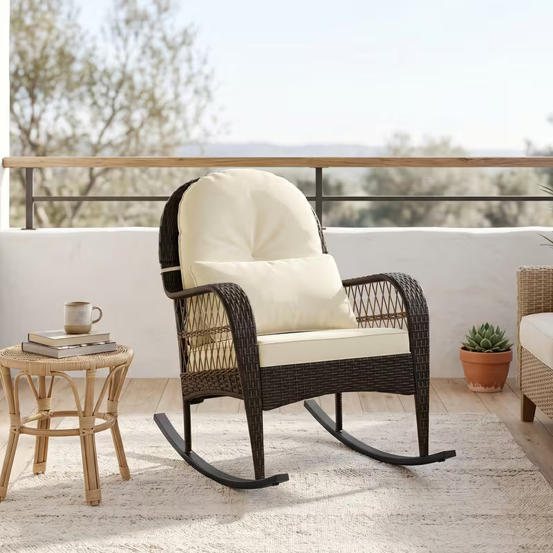 Anais — Natural Rattan Garden Rocking Chair