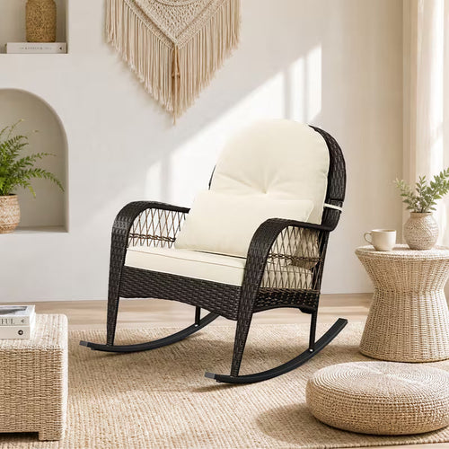 Anais — Natural Rattan Garden Rocking Chair