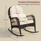 Anais — Natural Rattan Garden Rocking Chair