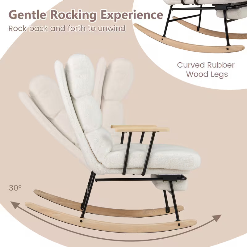 Elara — Reclining Teddy Rocking Chair