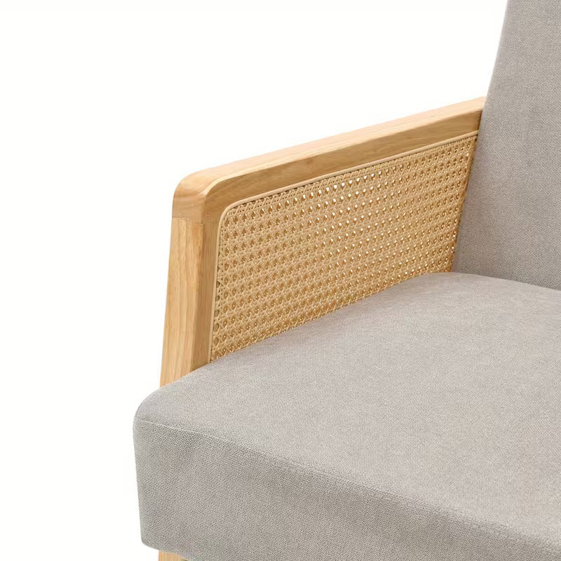 Ondine — Linen and Rattan Garden Rocking Chair