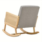 Ondine — Linen and Rattan Garden Rocking Chair