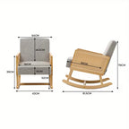 Ondine — Linen and Rattan Garden Rocking Chair