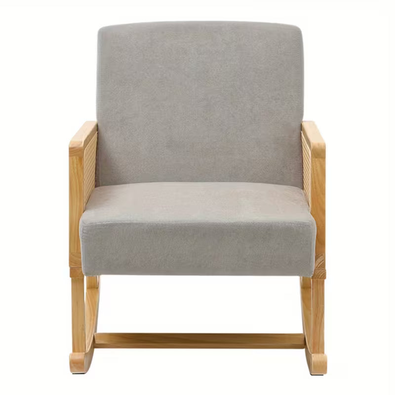 Ondine — Linen and Rattan Garden Rocking Chair