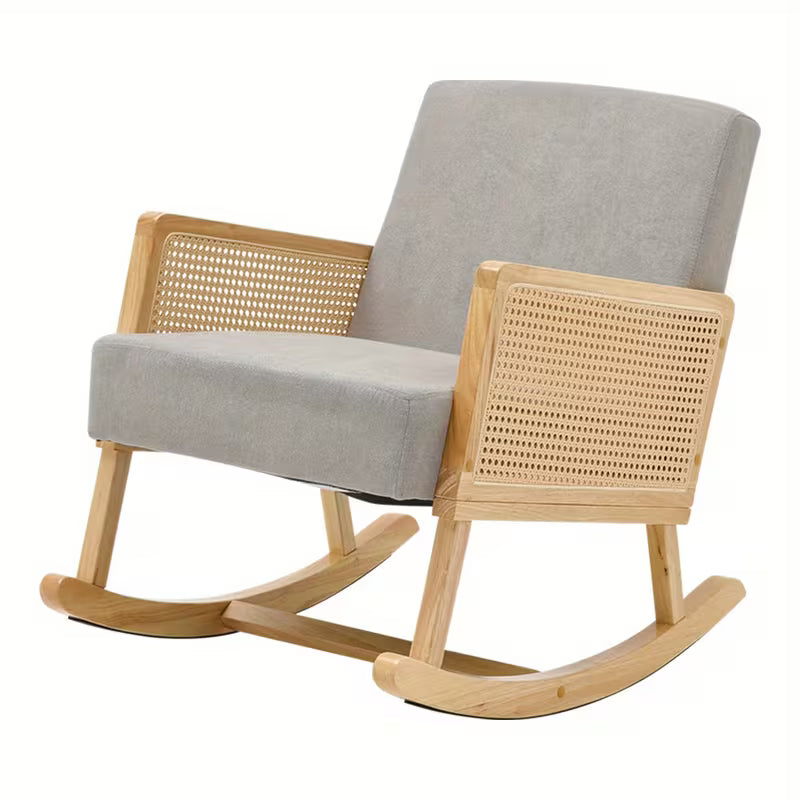 Ondine — Linen and Rattan Garden Rocking Chair