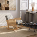 Ondine — Linen and Rattan Garden Rocking Chair