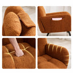 Coralie — Wingback Bouclé Rocking Chair