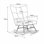 Sunna — Scandinavian Bouclé Rocking Chair