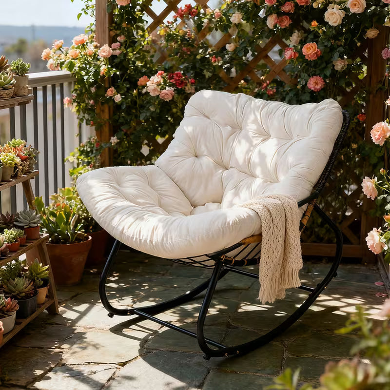 Maren — XXL All-Season Rattan Rocking Chair