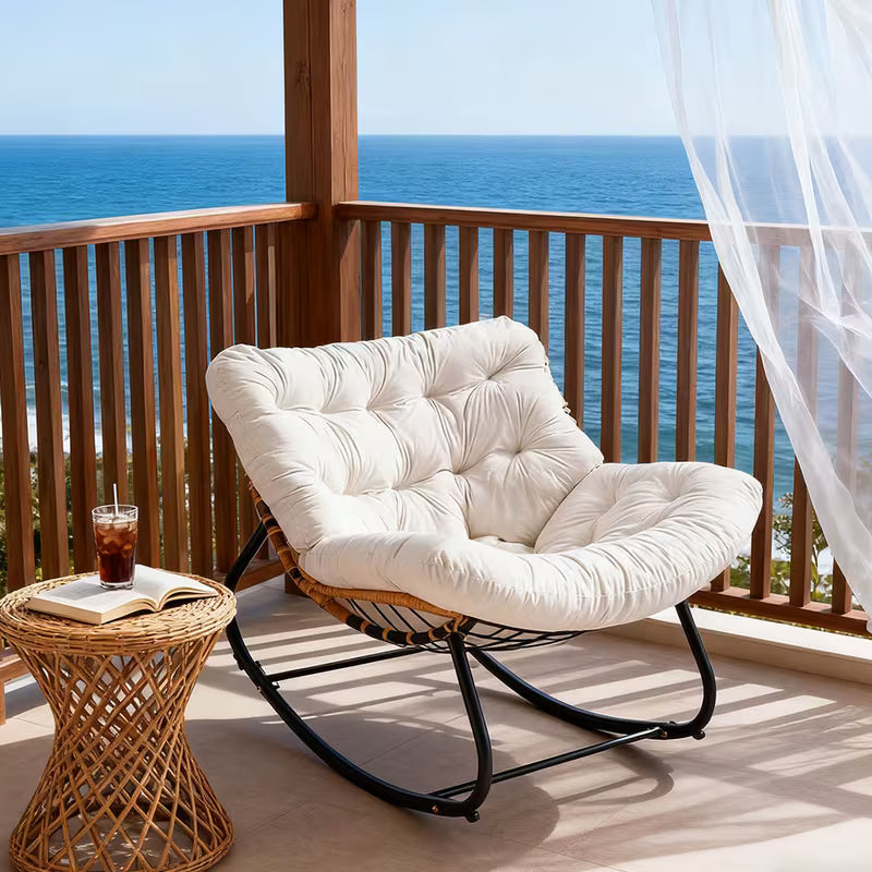 Maren — XXL All-Season Rattan Rocking Chair