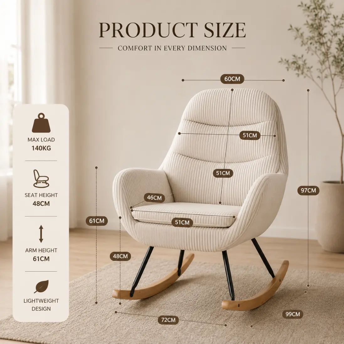 Briar — Upholstered Rocking Chair