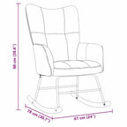 Elise — Quilted Velvet Rocking Chair