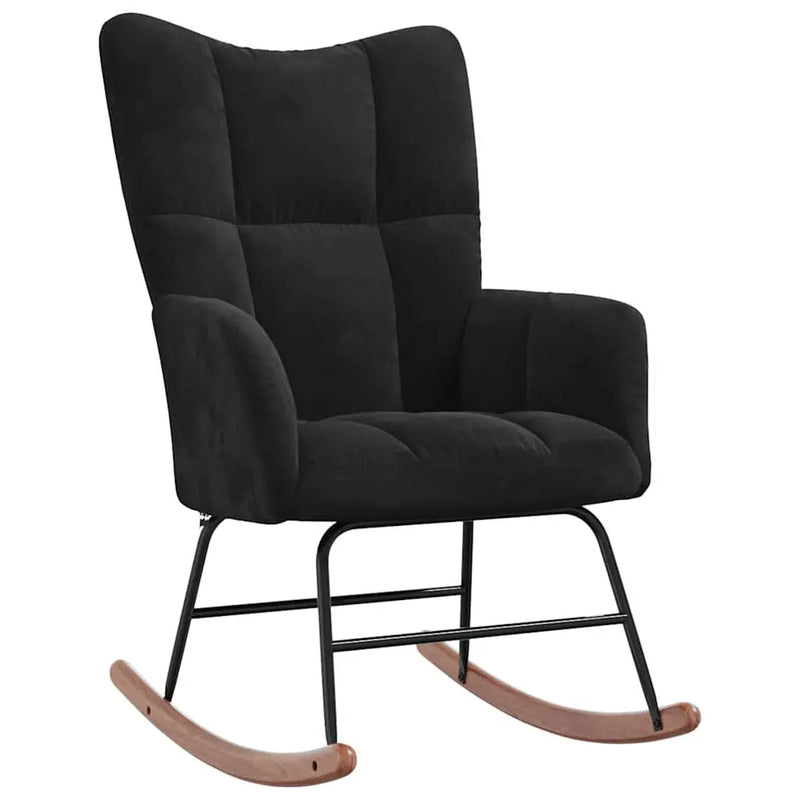 Elise — Quilted Velvet Rocking Chair material detail