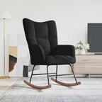 Elise — Quilted Velvet Rocking Chair