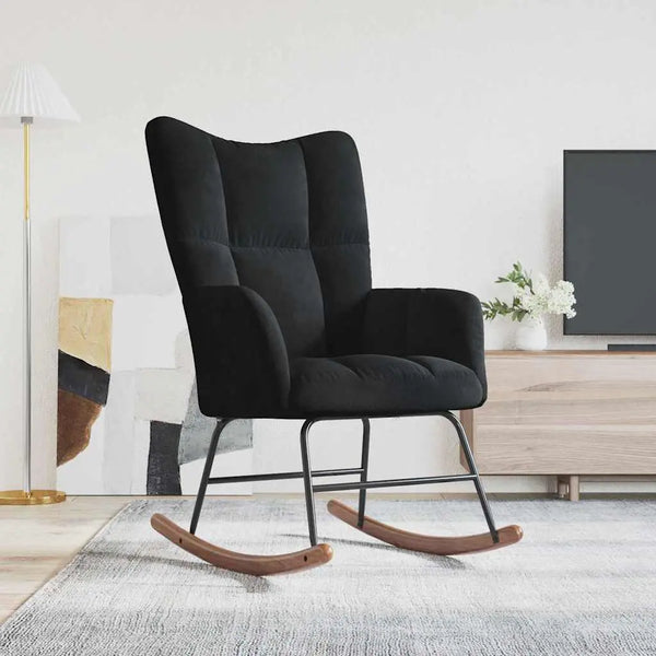 Elise — Quilted Velvet Rocking Chair