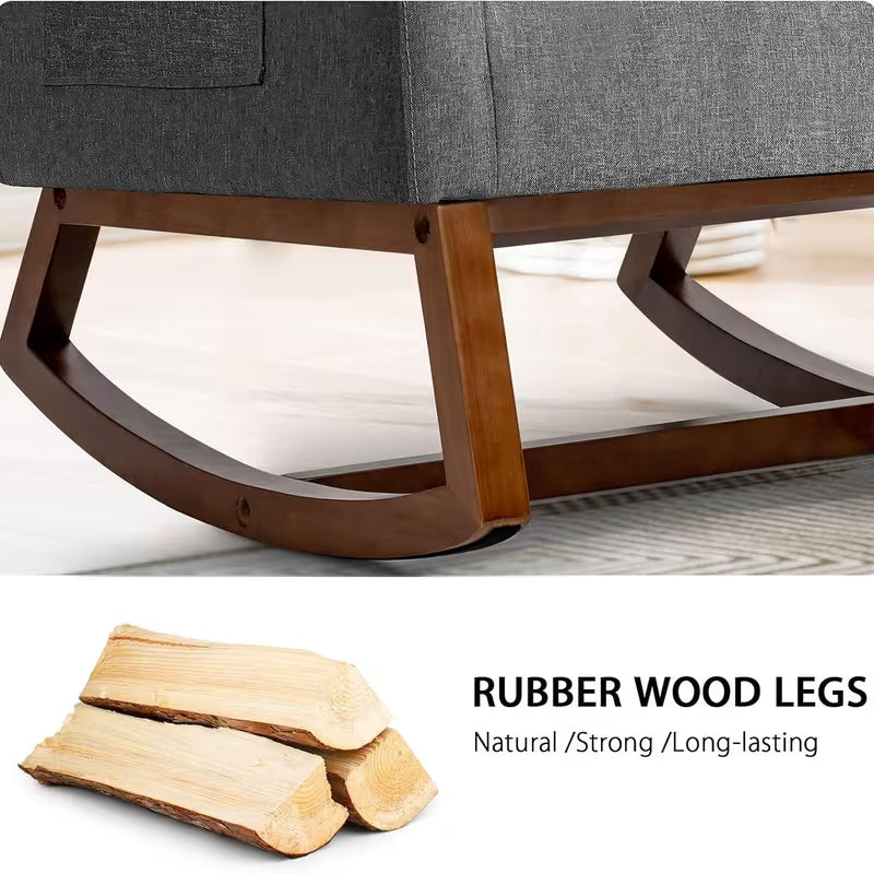 Amara — Nursing Rocking Chair, Bouclé Teddy