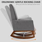 Amara — Nursing Rocking Chair, Bouclé Teddy