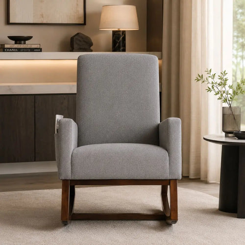 Amara — Nursing Rocking Chair, Bouclé Teddy