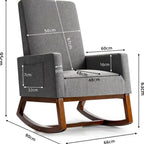Amara — Nursing Rocking Chair, Bouclé Teddy