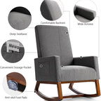Amara — Nursing Rocking Chair, Bouclé Teddy